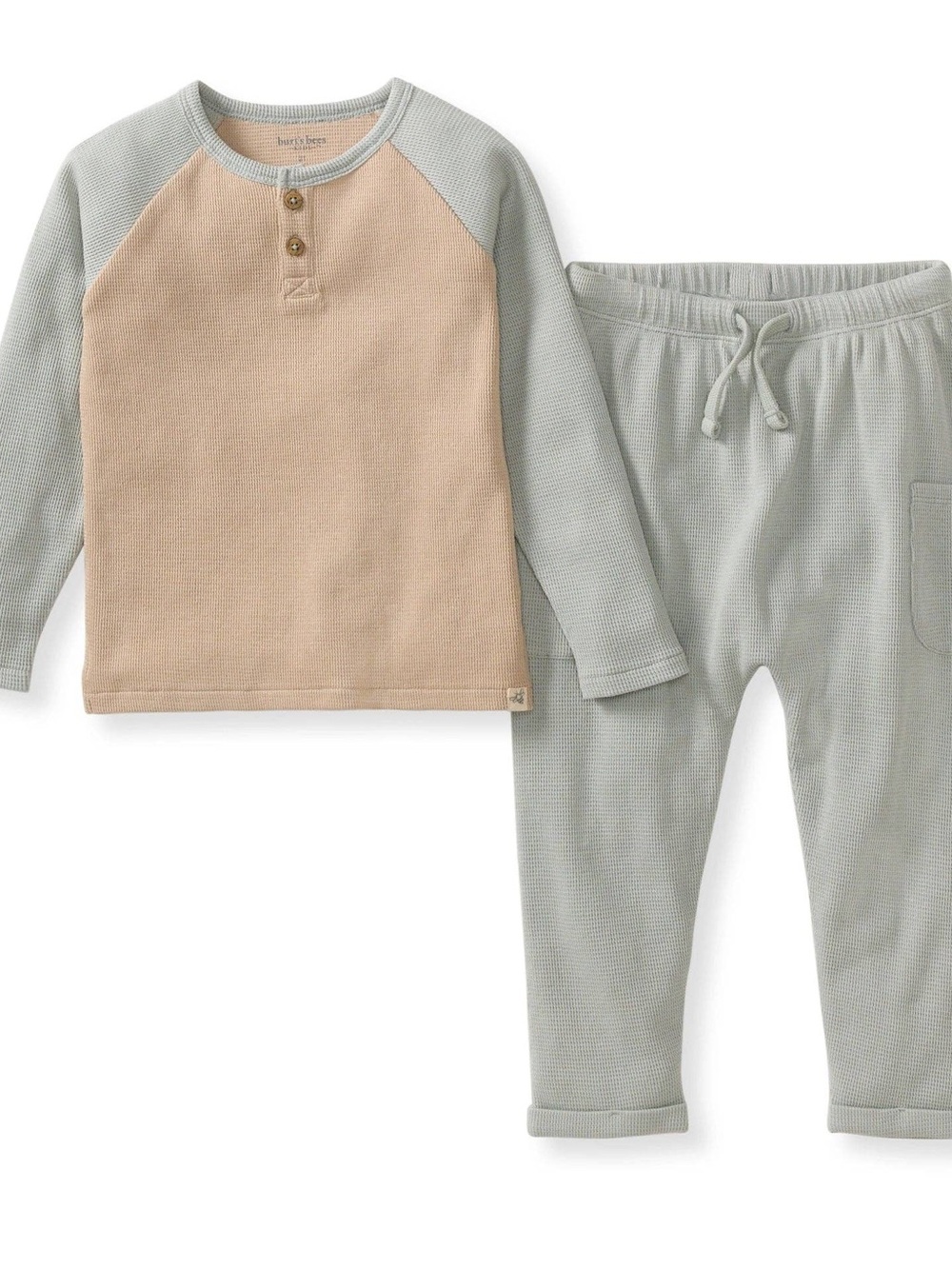 Burt's Bees Baby Organic Thermal Boy Tee & Pants Set